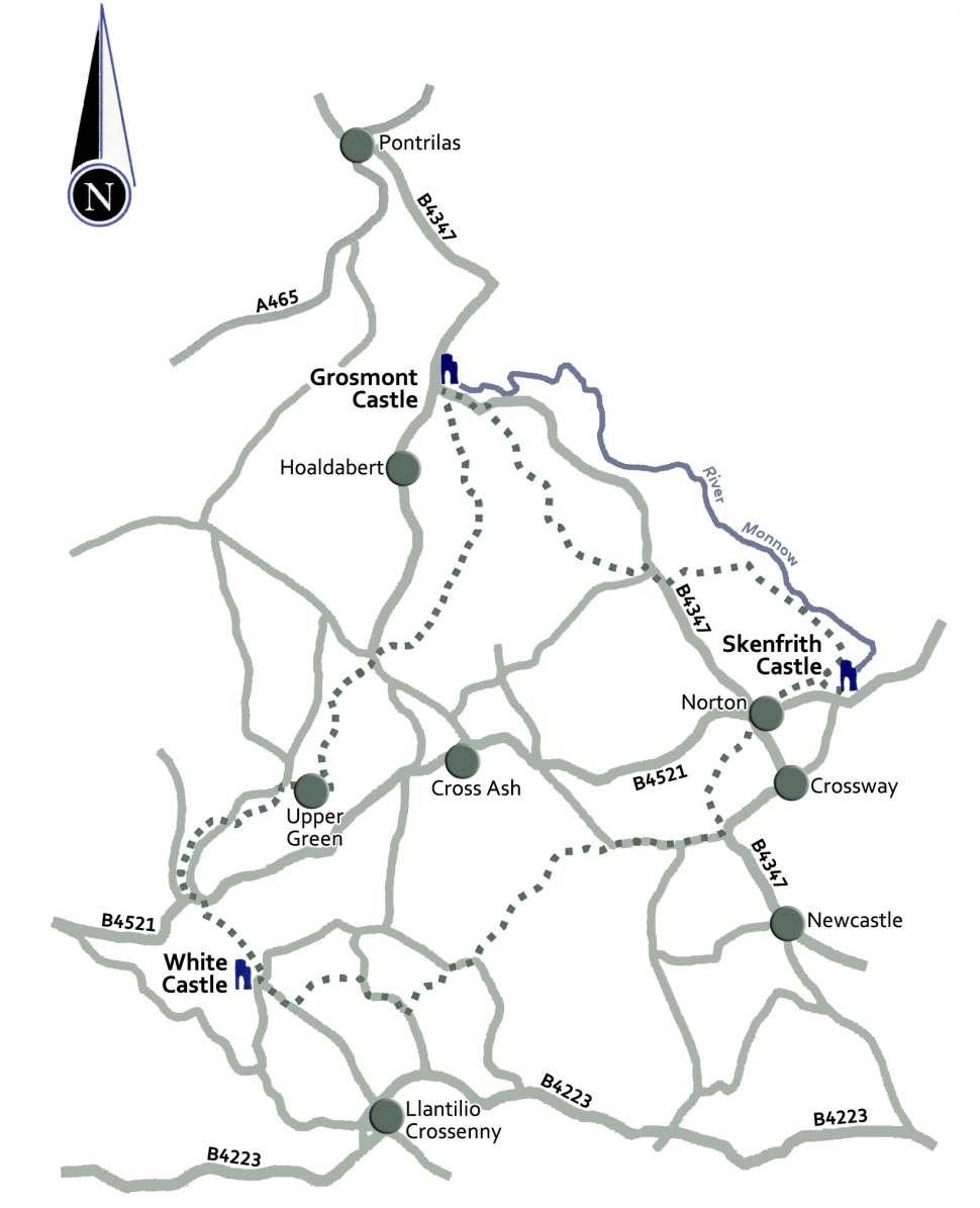 Three Castle's Walk Map